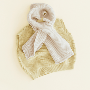 Hvid - Ivo Kids Scarf - 100% Merino wool