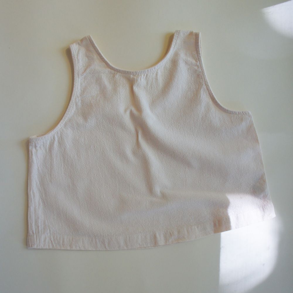 Tothemoon ☾ - Tita top - V-shaped back - 100% Cotton - Handmade in Holland - Butter