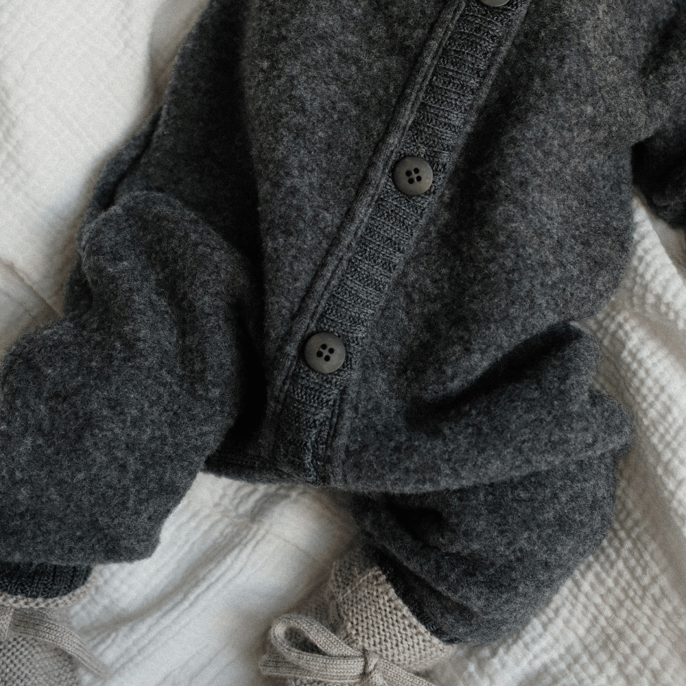 Joha Baby suit - 100% Wool Fleece - Dark Grey Clothing 50