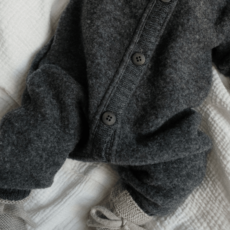 Babypakje - 100% Wol fleece - Dark Grey