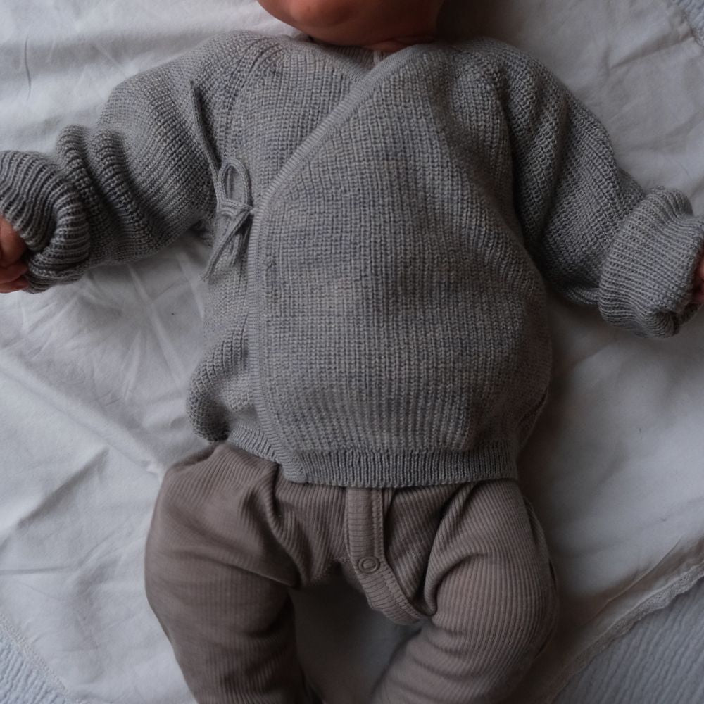 Omslag Vestje - 100% Merino wol - Grijs Melange