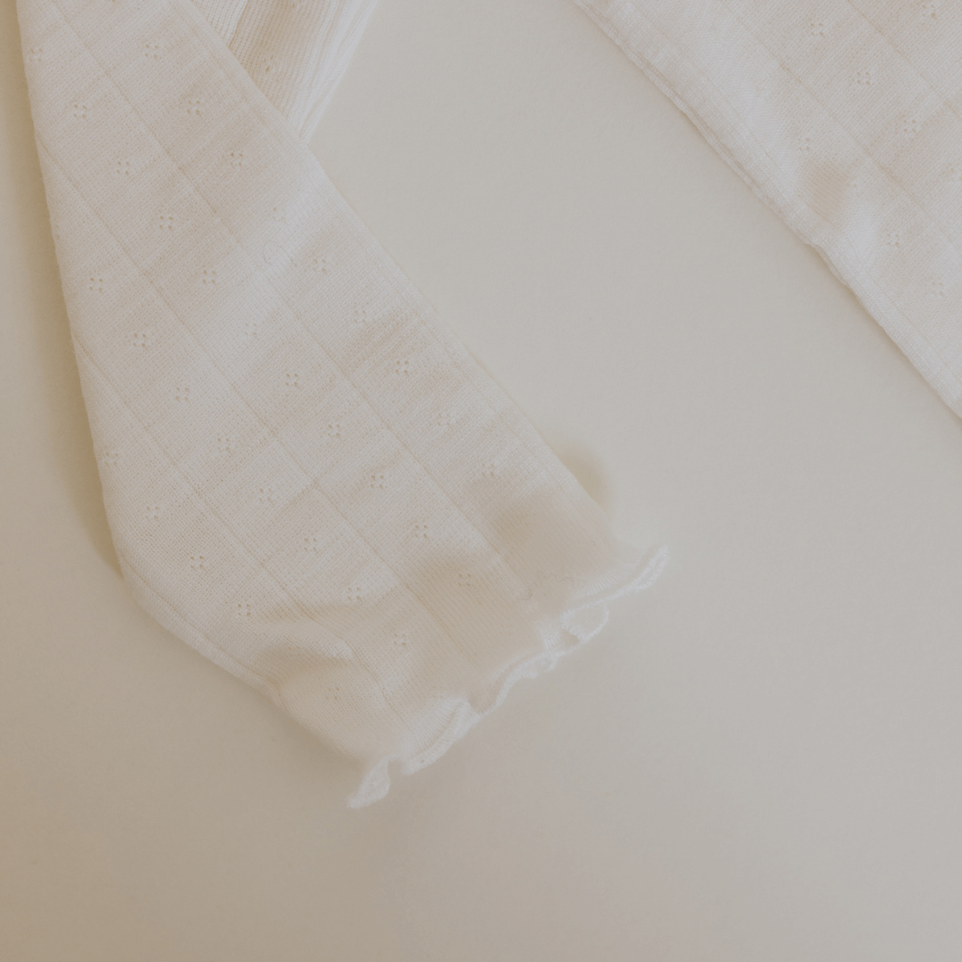 Tothemoon ☾ Tothemoon ☾ - Body - Long sleeve - Curled ends - Wool & silk - Pointelle Clothing 50