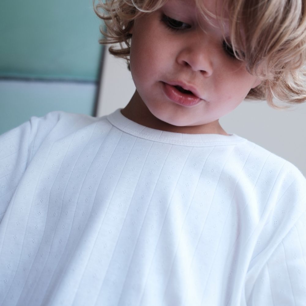 Tothemoon ☾ - Shirt - Short sleeve - Organic cotton - Pointelle