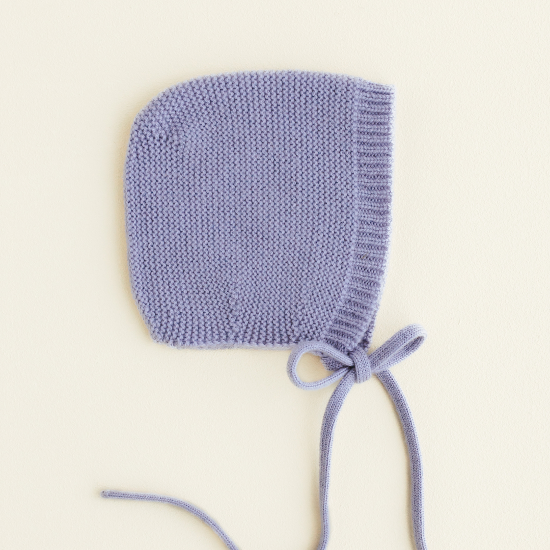 Hvid - Baby Strikmutsje - 100% Merino wol