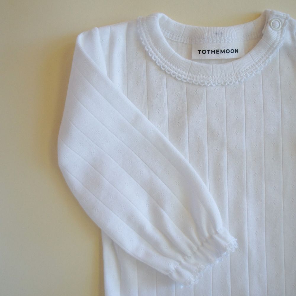 Tothemoon ☾ - Body - Long sleeve - Piquette Endings - Organic cotton - Pointelle