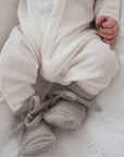 Tothemoon ☾ - Sleep suit - 2 in 1 Foot - Wool & silk - Pointelle