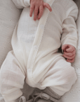 Tothemoon ☾ - Sleep suit - 2 in 1 Foot - Wool & silk - Pointelle