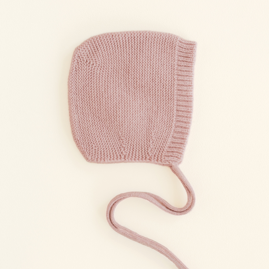 Hvid - Baby Bonnet - 100% Merino wool