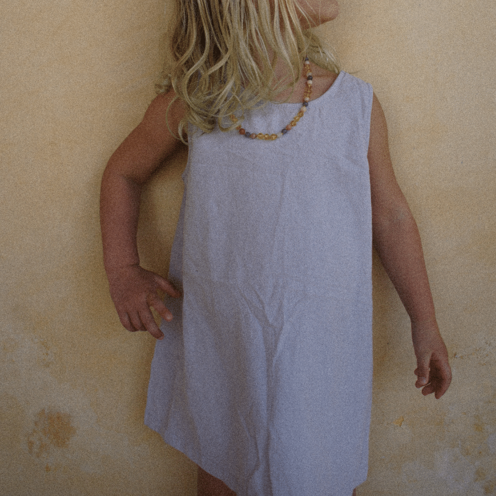Tothemoon ☾ Tothemoon ☾ - Ziggy dress - V-shaped back - 100% Cotton - Handmade in Holland Clothing Sand / 1Y