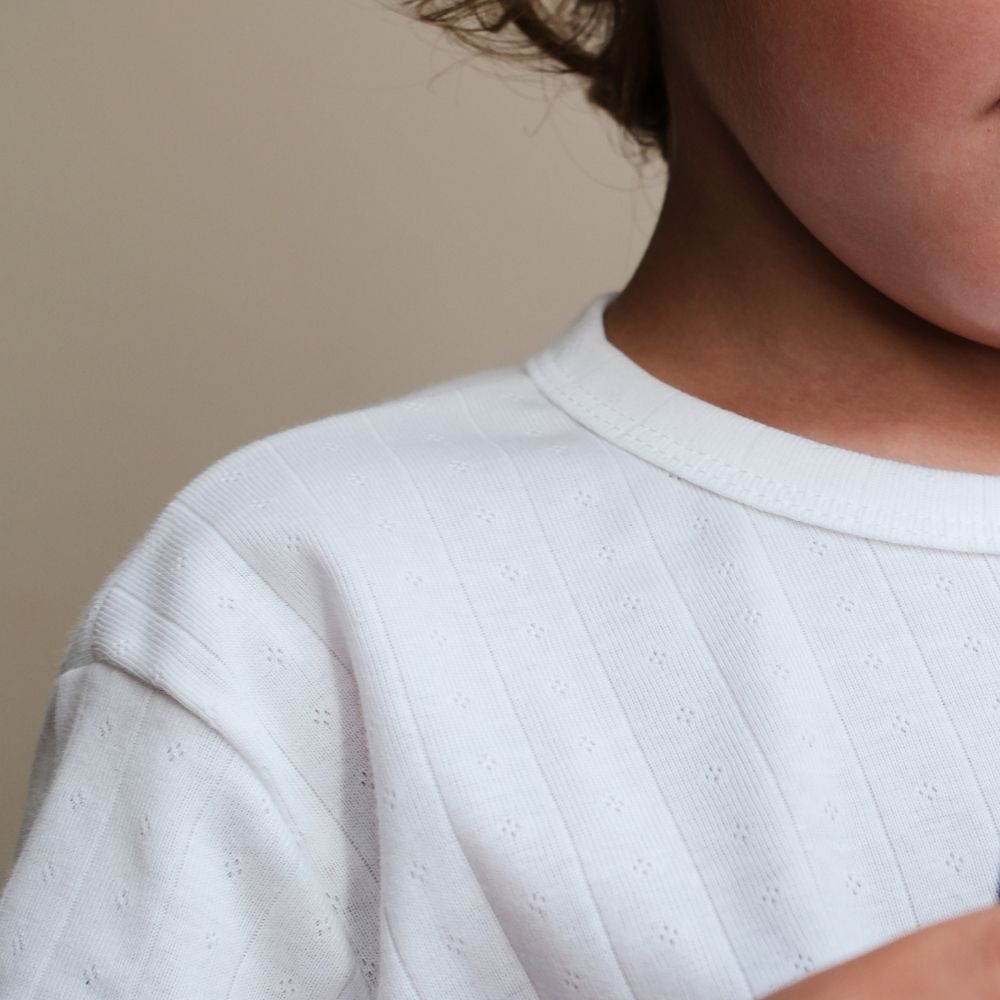 Tothemoon ☾ - Shirt - Short sleeve - Organic cotton - Pointelle