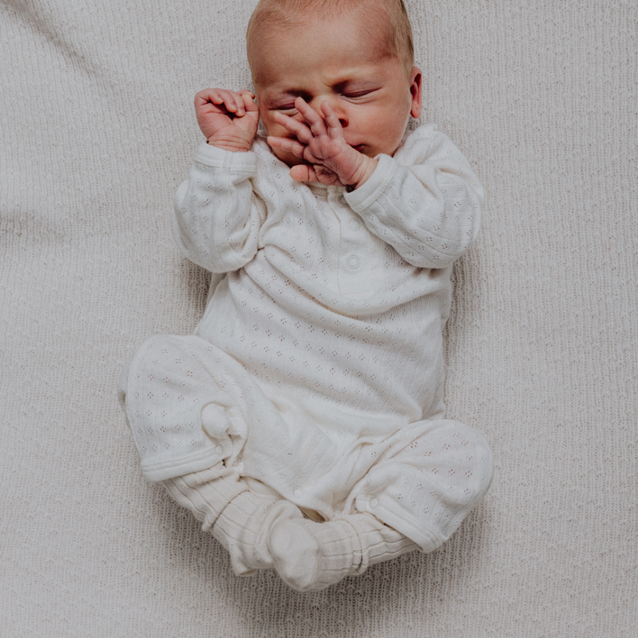 Pyjama Pakje Lange mouwen Pointelle Biologisch Katoen