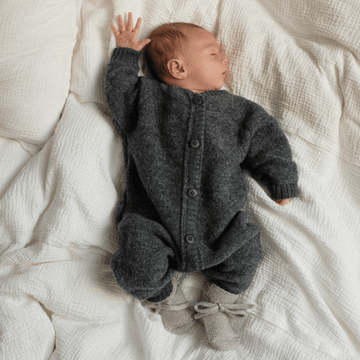 Babypakje - 100% Wol fleece - Dark Grey