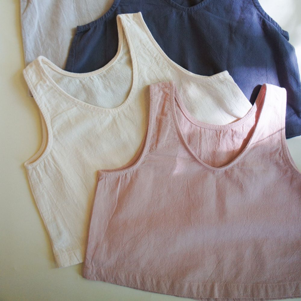 Tothemoon ☾ - Tita top - V-shaped back - 100% Cotton - Handmade in Holland - Old Rose