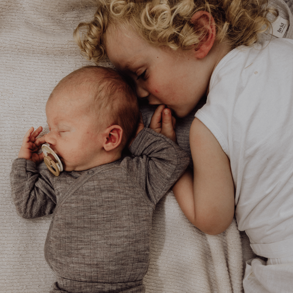 Joha Cross-over body - Long sleeve - 100% Wool Rompers Natural / 50