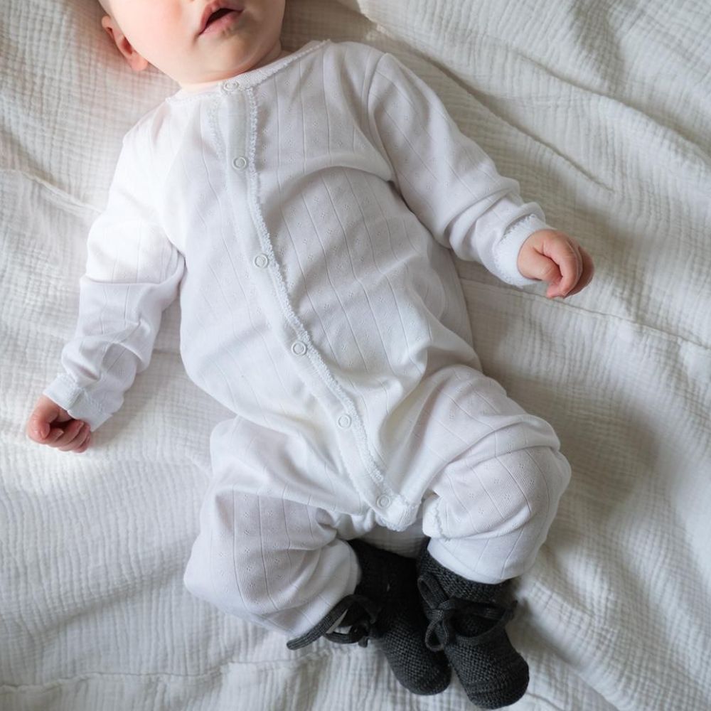 Tothemoon ☾ - Sleep suit - 2 in 1 Foot - Organic cotton - Pointelle