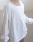 Wide Long Sleeve Tee - White