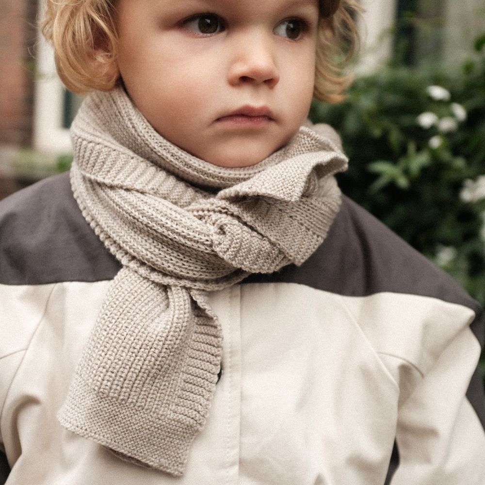Hvid - Gustave Kids Scarf - 100% Merino wool