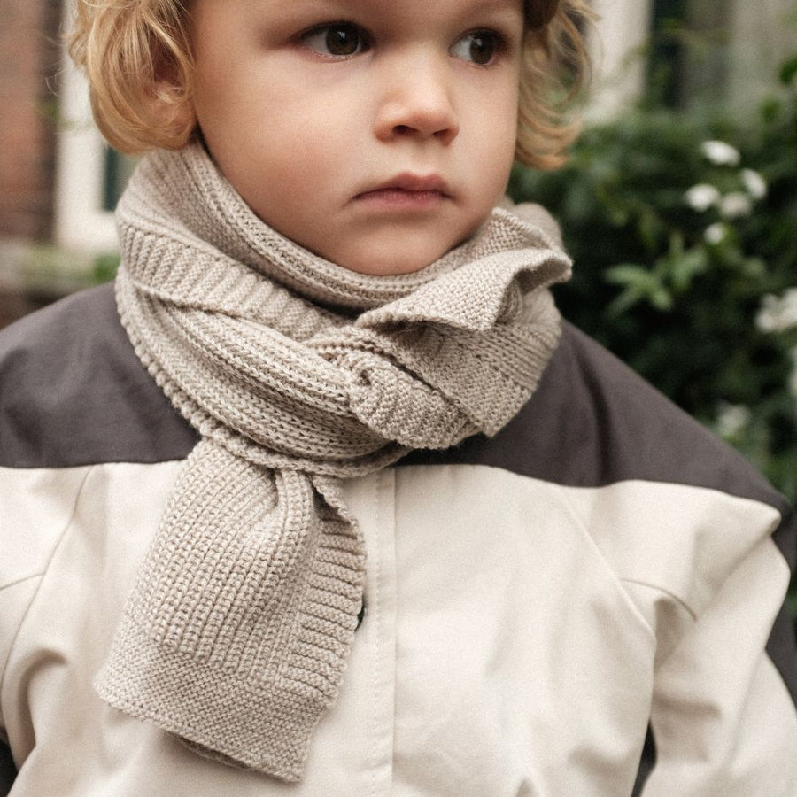 Hvid - Gustave Kids Scarf - 100% Merino wool