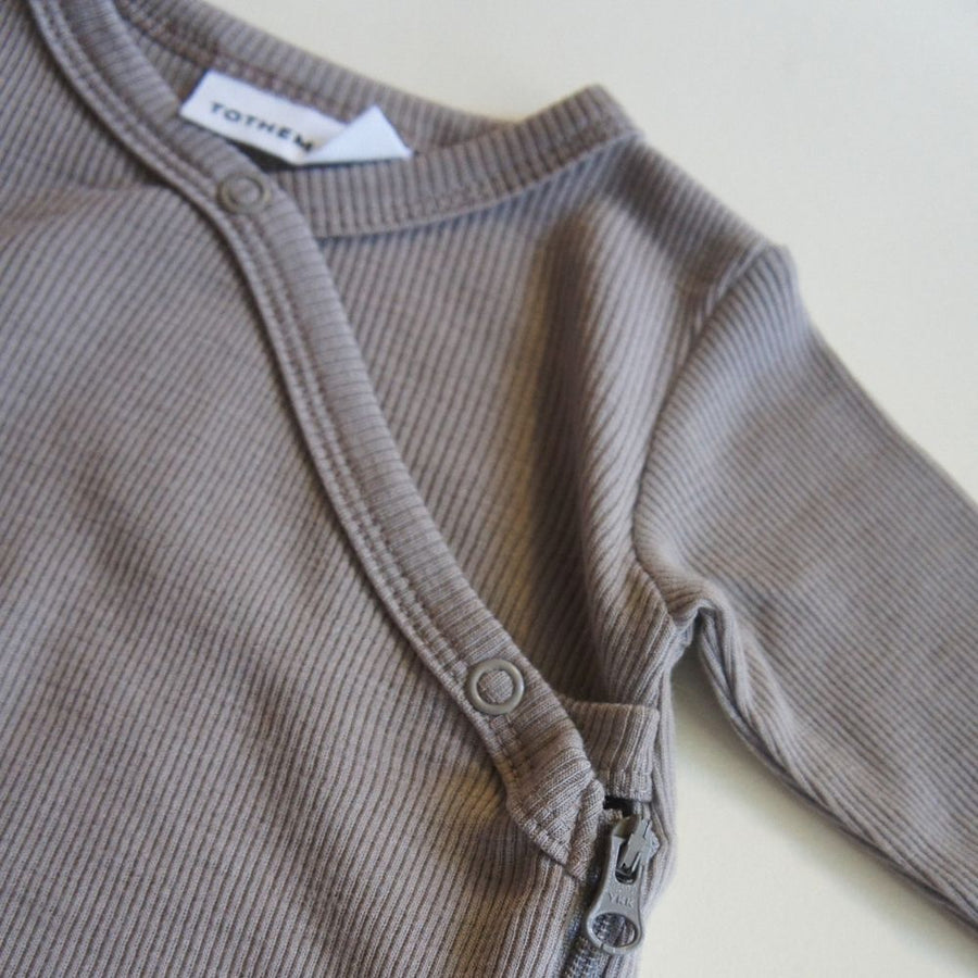 Tothemoon ☾ - Wrap-around - Sleeping bag - With zipper - 100% Wool - Rib - Taupe