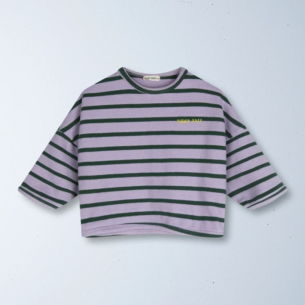 Ziggy Zaza - Row Row Sweater - Lilac Stripe
