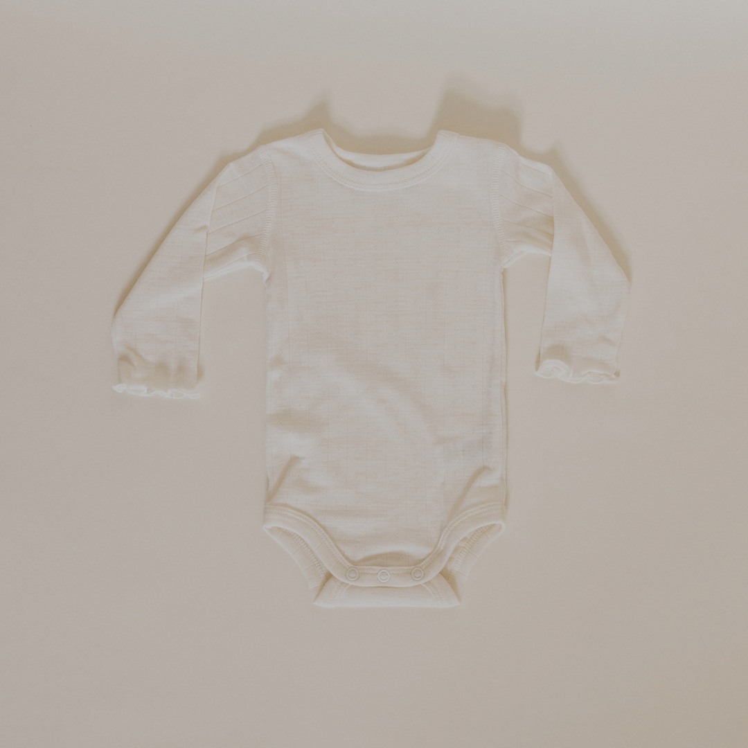 Tothemoon ☾ Tothemoon ☾ - Body - Long sleeve - Curled ends - Wool & silk - Pointelle Clothing 50