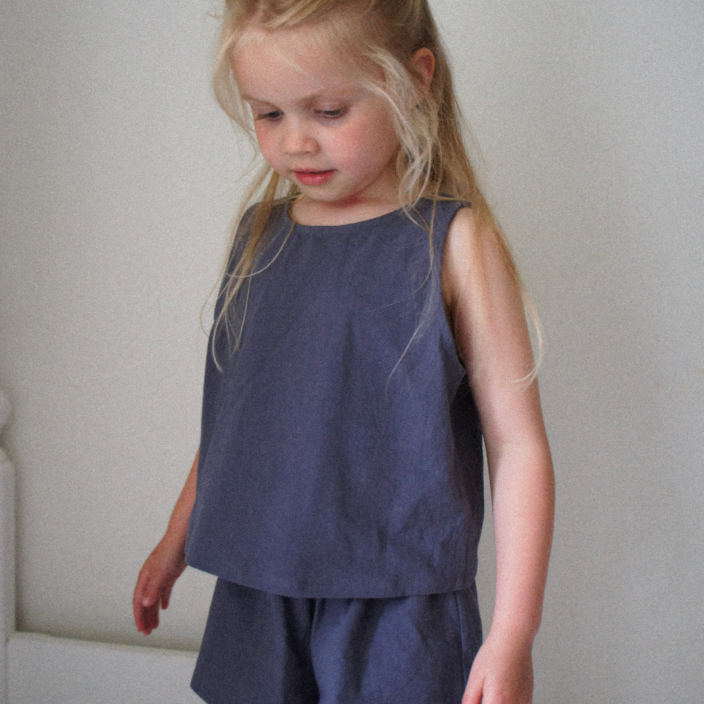 Tothemoon ☾ Tothemoon ☾ - Tita top - V-shaped back - 100% Cotton - Handmade in Holland Clothing Dark Olive / 1Y