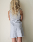 Tothemoon ☾ - Strap dress - Curled ends - Organic cotton - Light grey