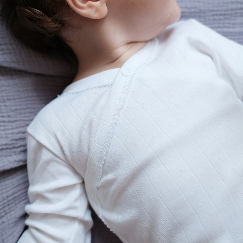 Tothemoon ☾ - Cross-over body - Long sleeve - Organic cotton - Pointelle