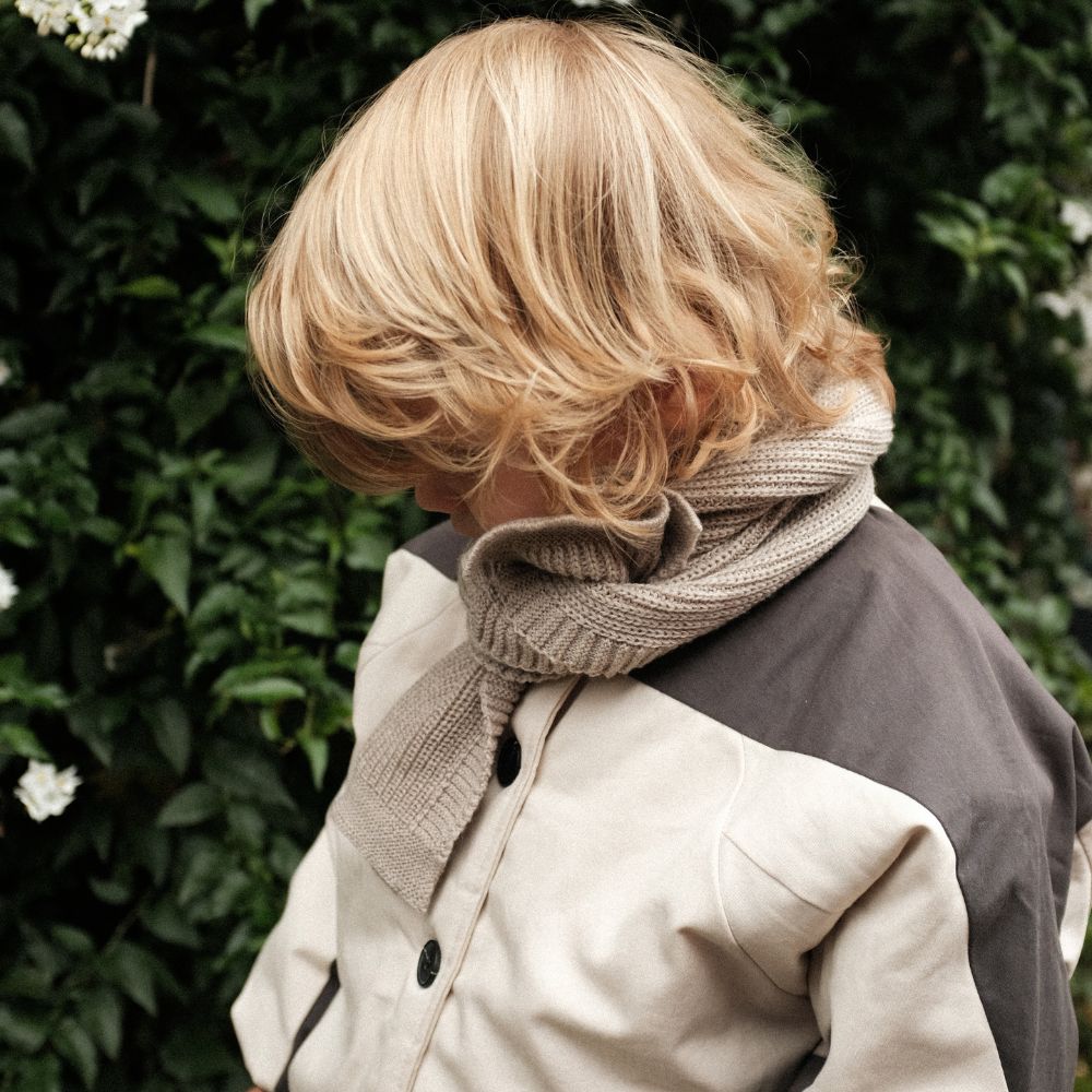 Hvid - Gustave Kids Scarf - 100% Merino wool