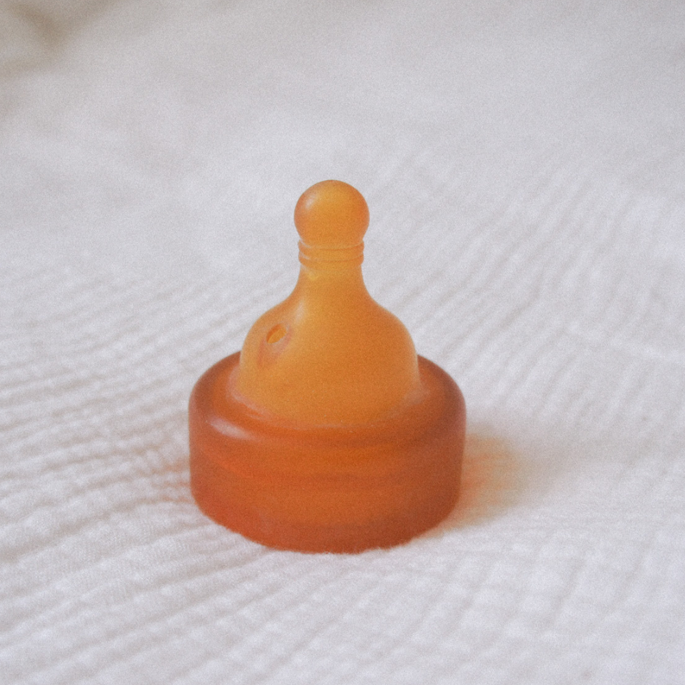 Hevea Glass bottle teat - Medium & slow flow - Single pack Slow flow