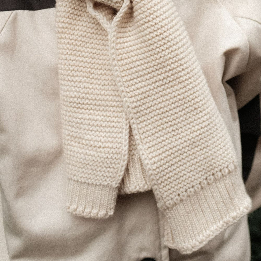 Hvid - Ivo Kids Scarf - 100% Merino wool
