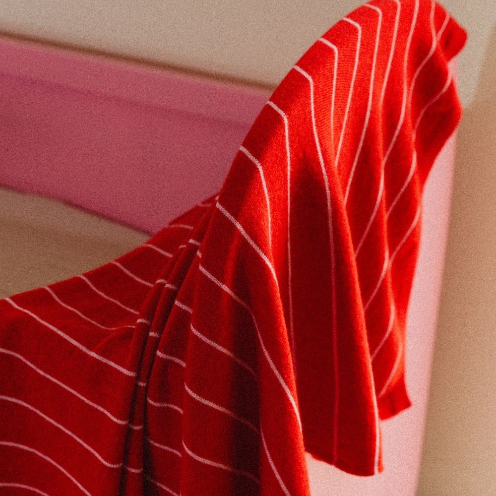 Hvid - Harry blanket - 100% Merino wool - Medium thick knit