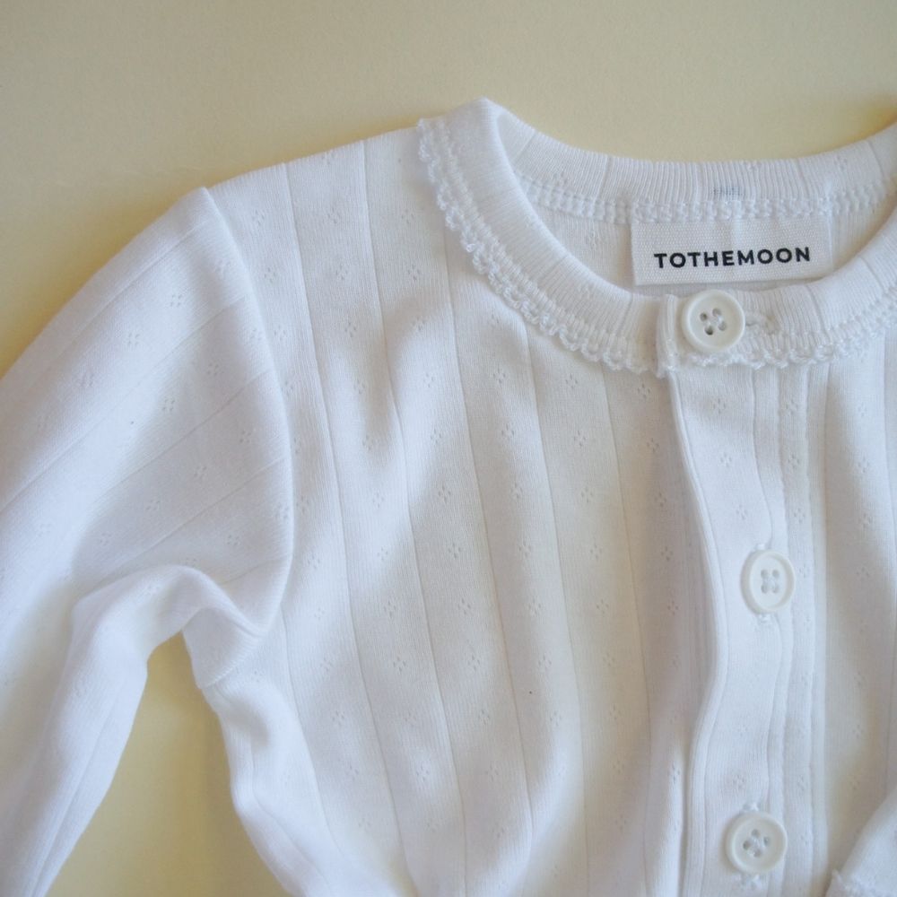 Tothemoon ☾ - Baby Cardigan - Organic cotton - Pointelle