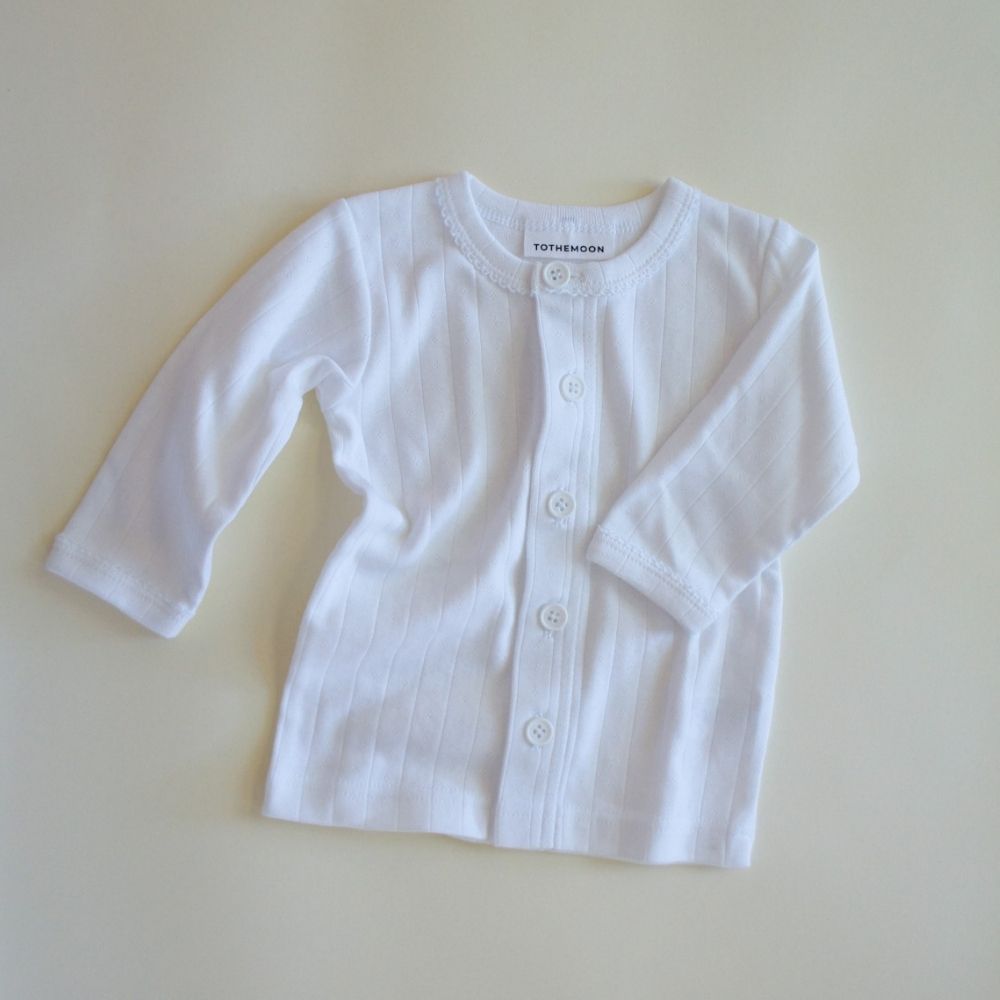 Tothemoon ☾ - Baby Cardigan - Organic cotton - Pointelle