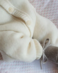 Baby suit - 100% Wool Fleece - Cream