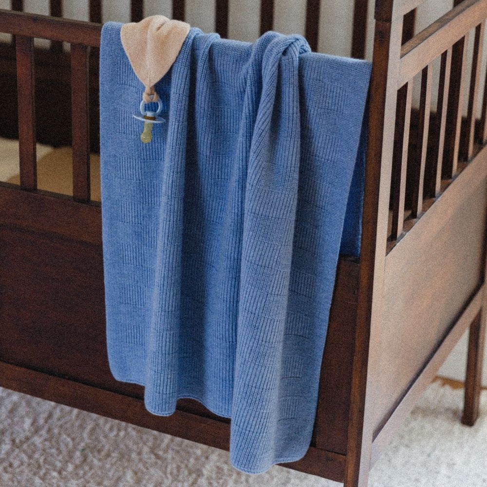 Hvid Ivy deken - 100% Merino wol - Dik gebreid