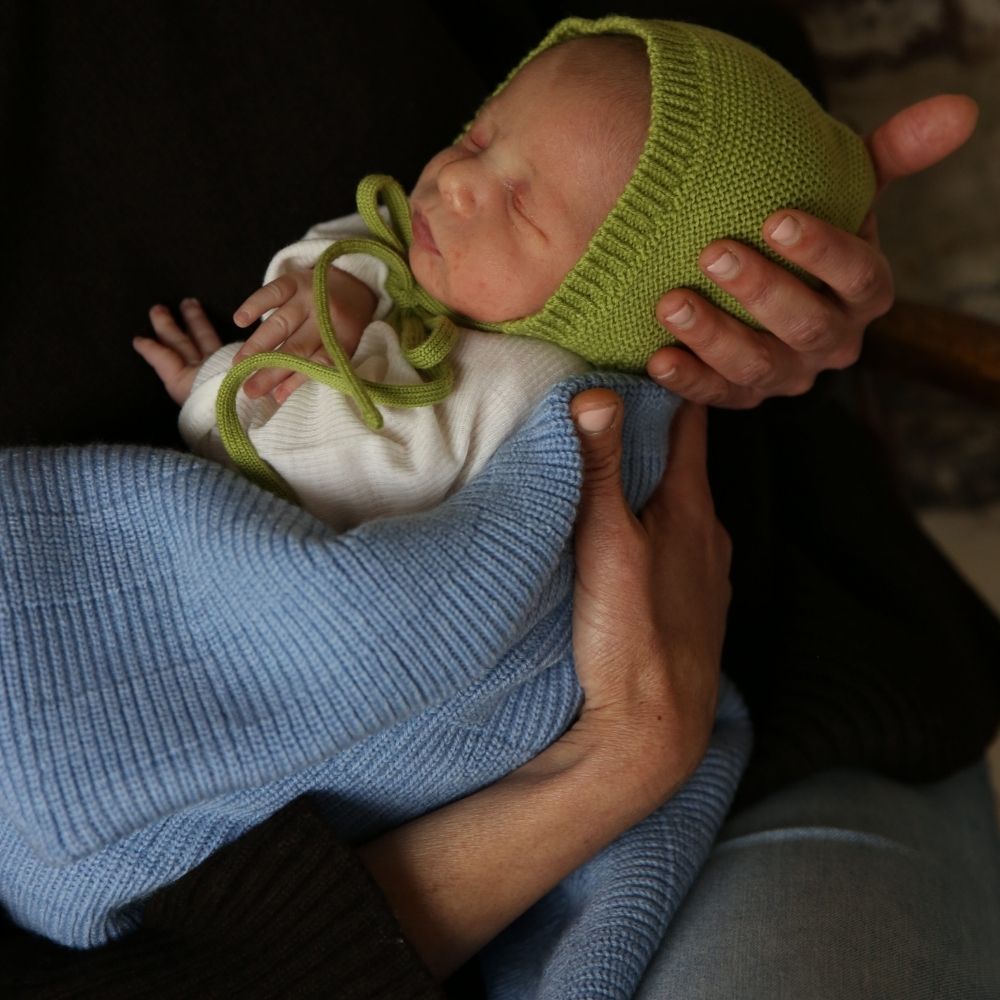 Hvid Ivy deken - 100% Merino wol - Dik gebreid