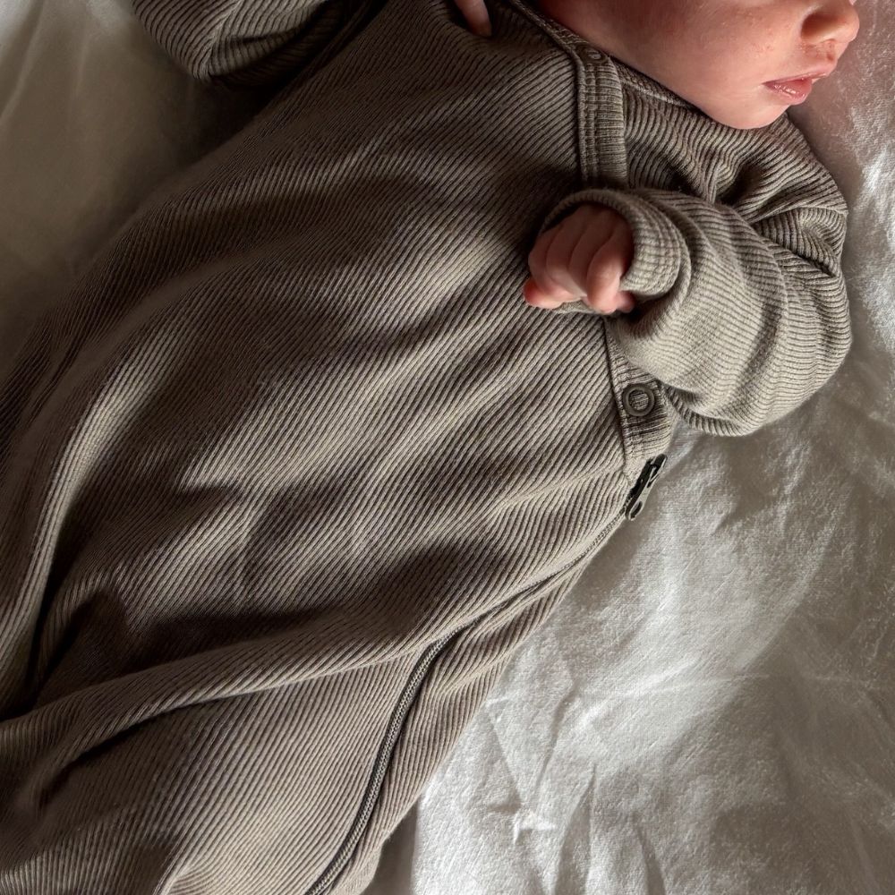 Tothemoon ☾ - Wrap-around - Sleeping bag - With zipper - 100% Wool - Rib - Taupe