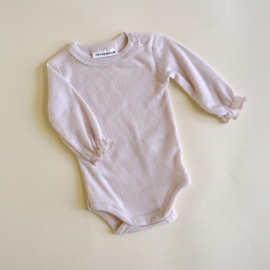 Tothemoon ☾ - Body - Long sleeve - Piquette Endings - 100% Wool - Moonbeam