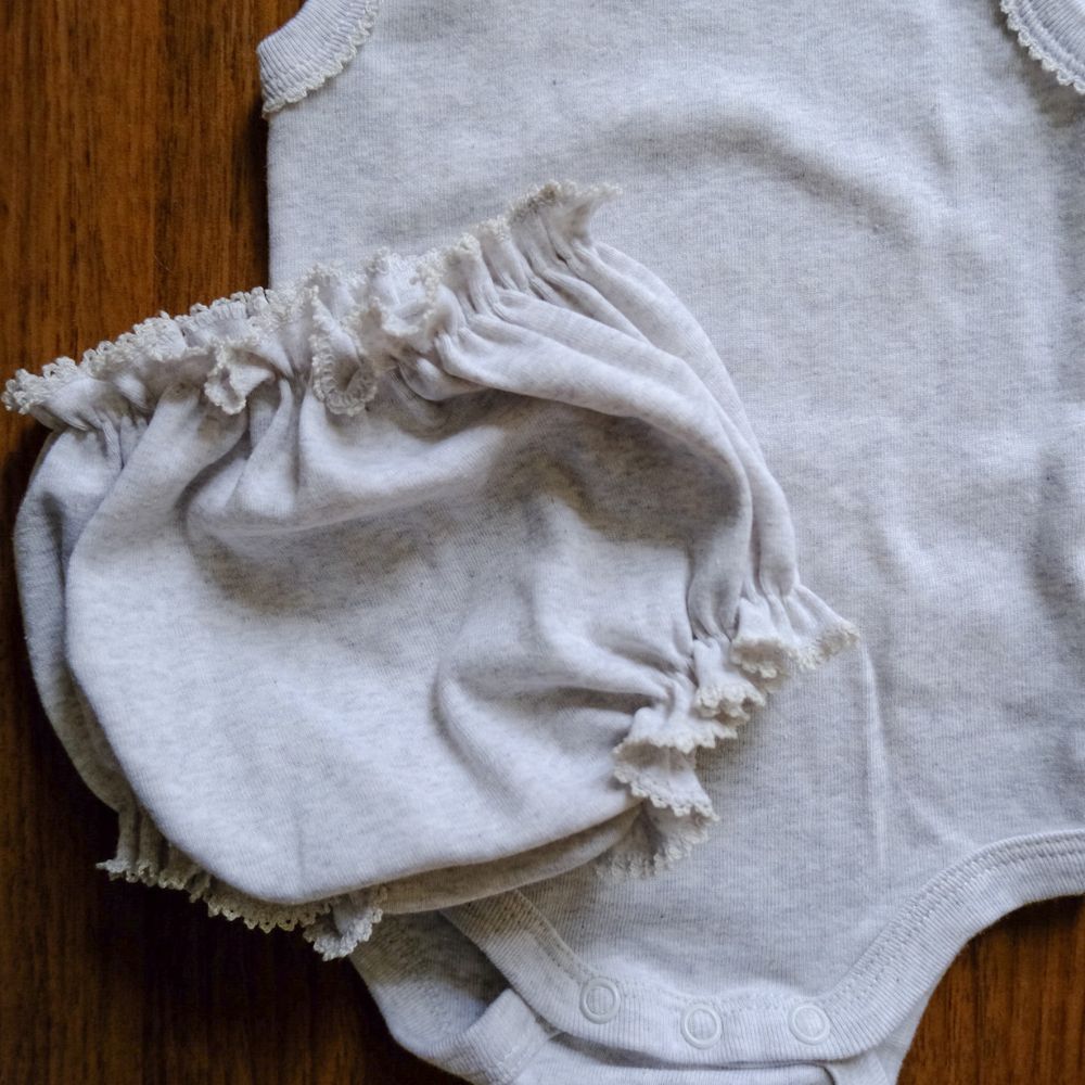 Tothemoon ☾ - Baby bloomer - Organic cotton - Light grey