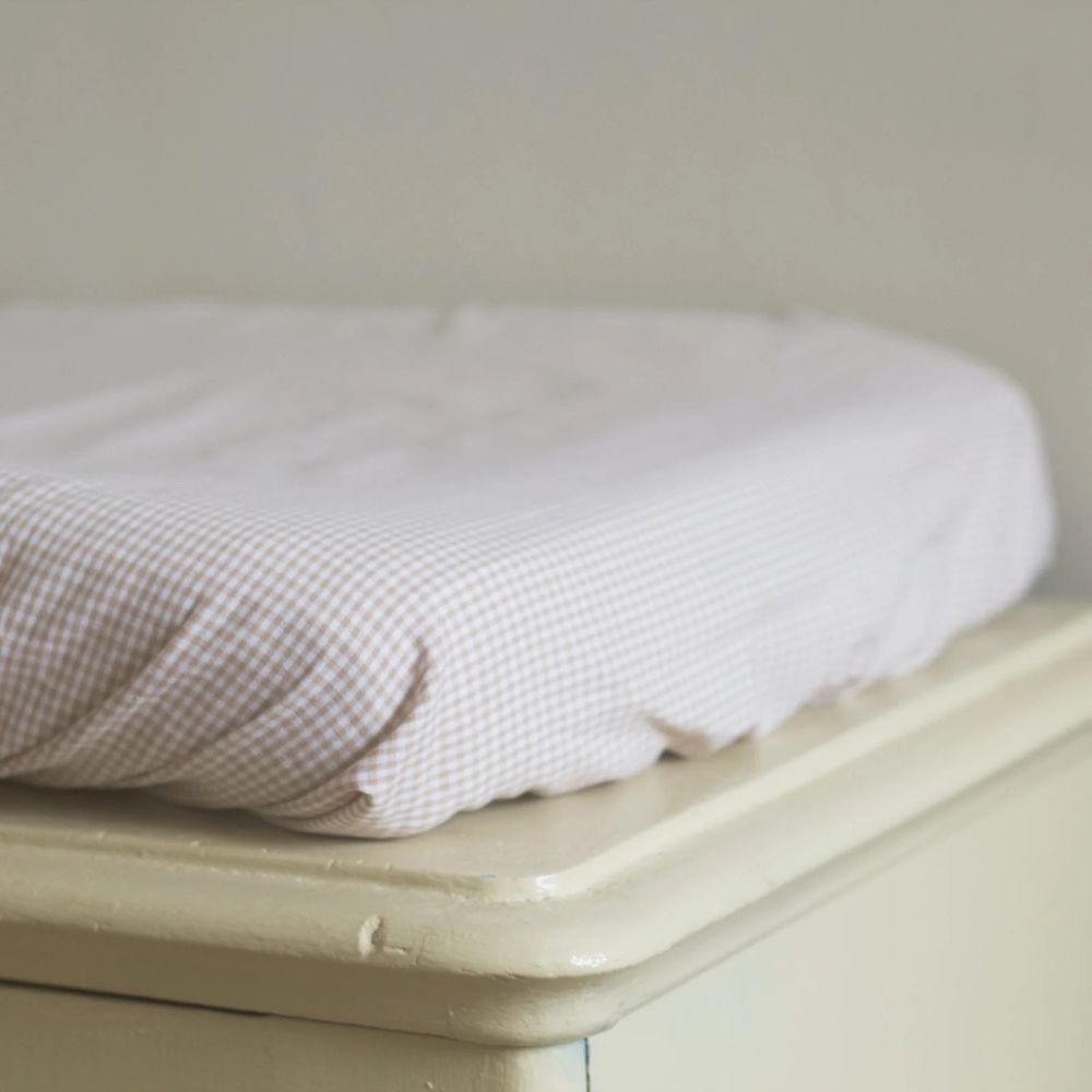 Changing Pad Cover - 100% cotton - Beige