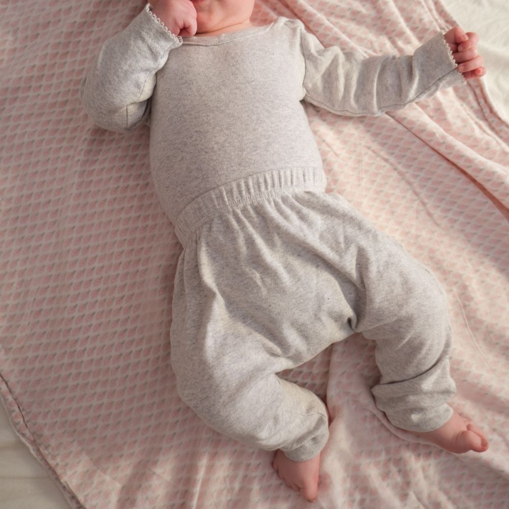 Tothemoon ☾ - Baggy baby pants - Organic cotton - Light grey
