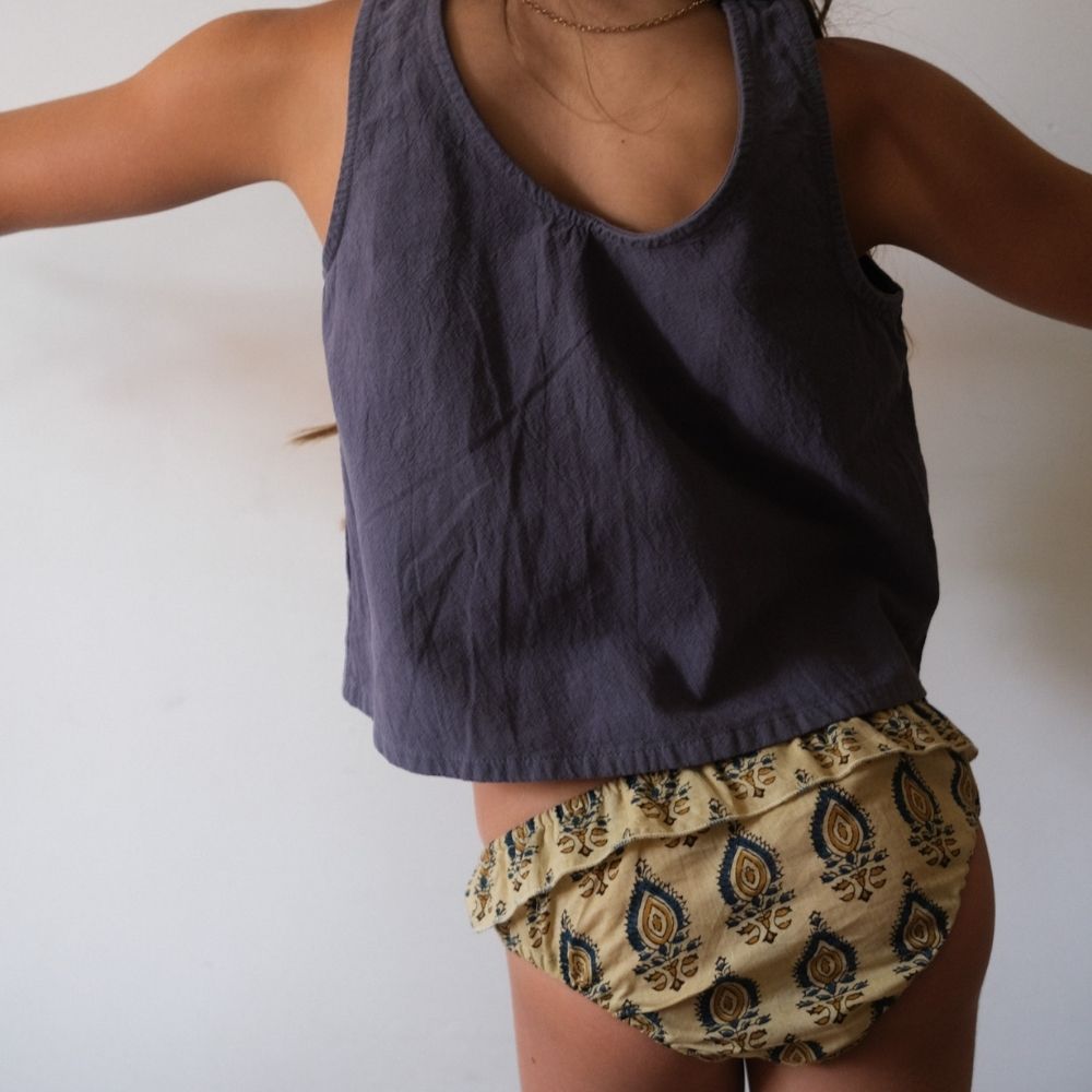 Tothemoon ☾  - Tita top - Laag uitgesneden rug - 100% Katoen - Handgemaakt in Nederland - Charcoal