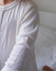 Tothemoon ☾ - Sleep suit - 2 in 1 Foot - Wool & silk - Pointelle
