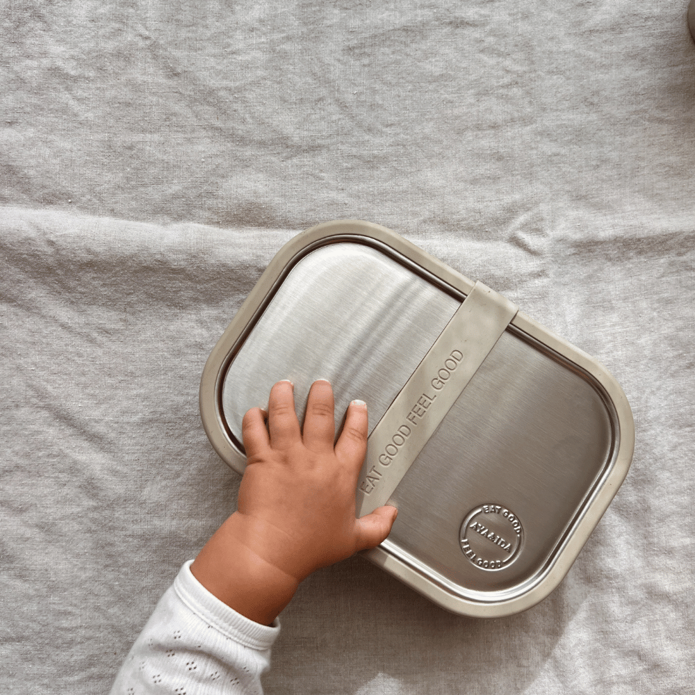 Aya & Ida Lunchbox - Steel - 1000 ml Eat Cream Beige