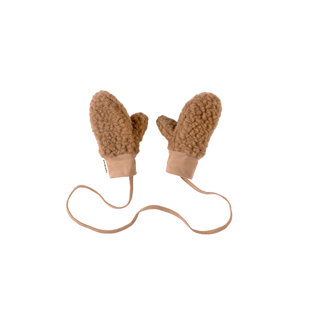 Binibamba Mini Mittens - 100% Wool - Brown Accessoires 0-6m