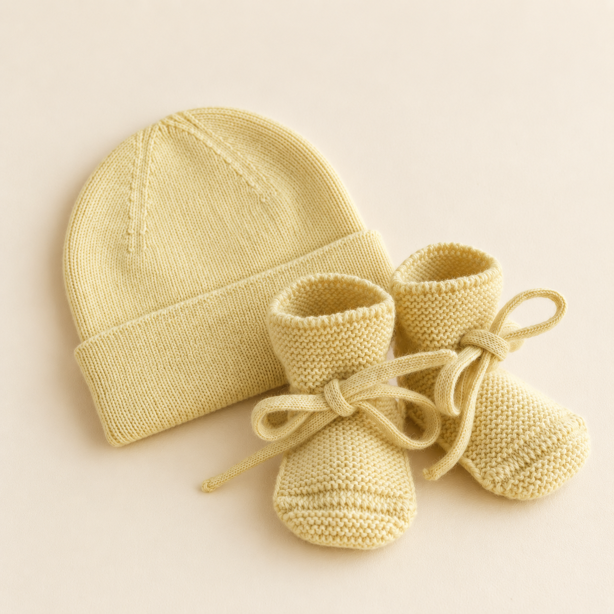 Bundel - Newborn - 100% Merino wol - Light yellow