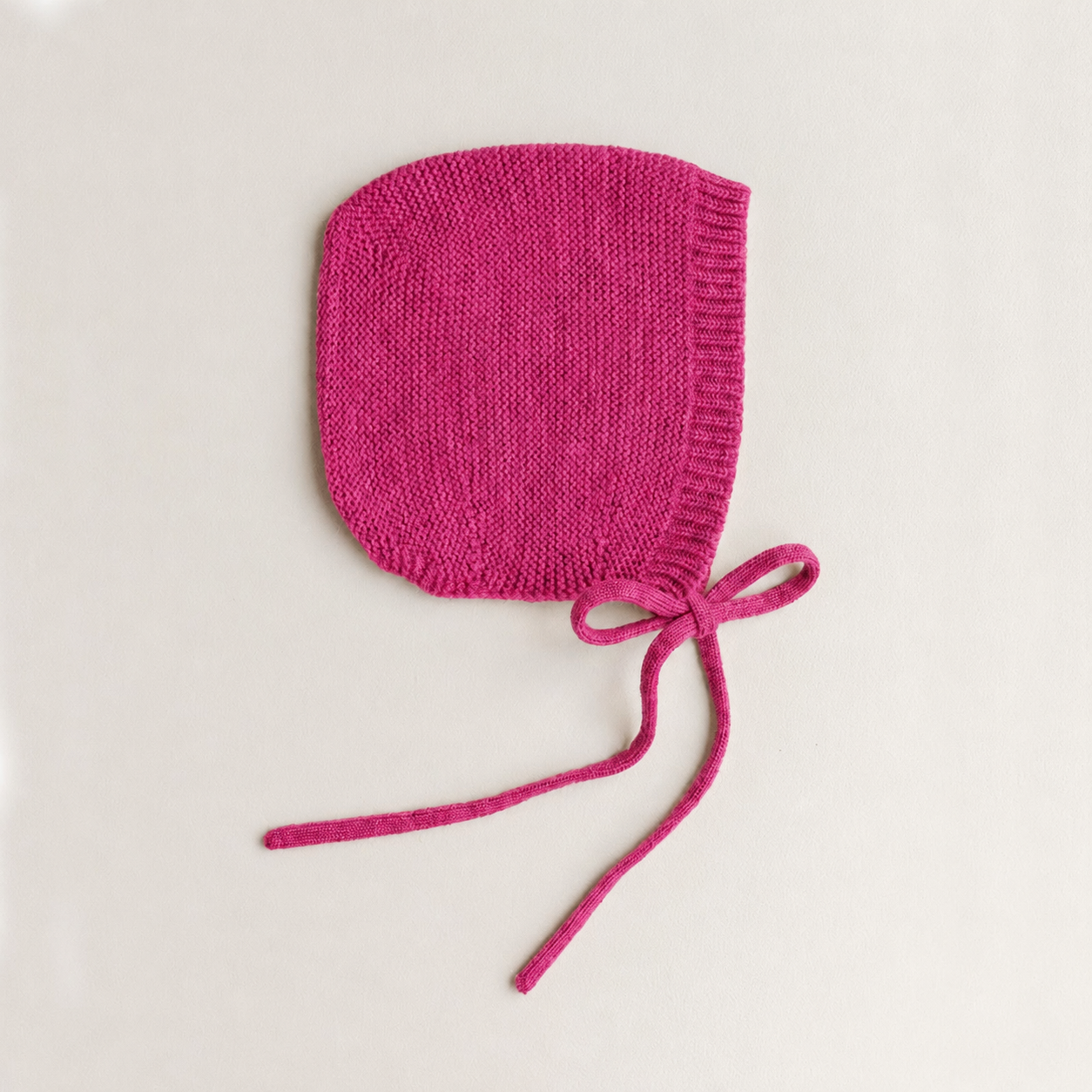 Hvid - Baby Bonnet - 100% Merino wool