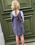 Tothemoon ☾ - Ziggy dress - V-shaped back - 100% Cotton - Handmade in Holland - Charcoal