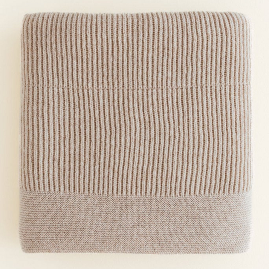 Hvid Gaston blanket - 100% Merino lambswool - Very thick knit